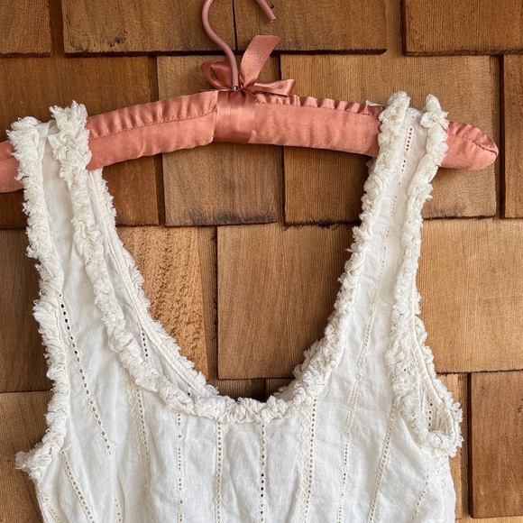 Zara Cream Lace-Trim Eyelet Camisole - Picture 7 of 7